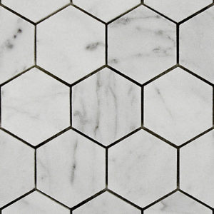 Bianco Cararra Hexagon Mosaic